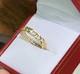 18k Solid Yellow Gold Lucky Coin Money Band Ring. Size 7.75, 2.0 Grams