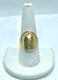18k Yellow Gold Coin Ring Band Size 9.25 3.18mm-21.26mm Width 7.1 Grams Estate