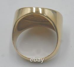 18kt Yellow Gold Ring W 1892 Gold Coin 10 Frank. Size 7,11.2 Grams