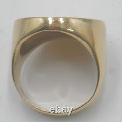 18kt Yellow Gold Ring W 1892 Gold Coin 10 Frank. Size 7,11.2 Grams