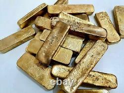 1900 Grams Scrap Gold Bar For Gold Recovery Melted Different Computer Coin