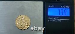 1902 Edward VII Gold Sovereign. 2354 oz / 7.278 Grams Pure Gold- London Mint