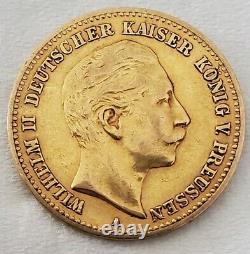 1905 A Gold German States Prussia 10 Mark Coin 3.982 Grams (. 1152 Oz Agw)