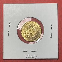 1905 Austria 10 Corona Gold Coin, 3.3875 Grams, AU