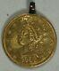 1907 $10 Liberty Us Gold Coin(8) With Jewelry Mount. 16.9 Grams