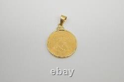 1907 $5 Five Dollar Gold Coin Liberty Half Eagle Pendant 22KT (10.1 GRAMS)