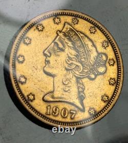 1907 D US $5 Liberty Half Eagle Gold Coin! 8.3grams! Free Shipping