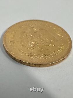 1907 Mexico Gold 5 Five Cinco Pesos Gold Coin 4.1 Grams Ex-Jewelry