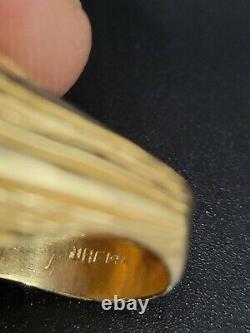 1908 Indian Head $5 Dollar gold 14 kt Coin mens ring diamonds size 8 21.1 grams