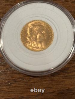 1910 (LOT of 2) Gold Coins 20 Francs Rooster French Mint Bullion 6.451 G. 1867