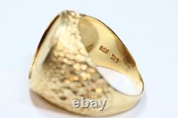 1910 (rare) $2.5 Dollar Indian Head Gold Coin Set In heavy 14k Ring 15 grams