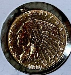 1912- S $5 Gold Indian Half Eagle, Low Mintage