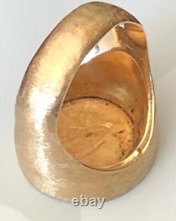 1913 $2.50 Heavy Powerful Gold Ring 30.1 Grams-size 12+ Stylish Rare Historic