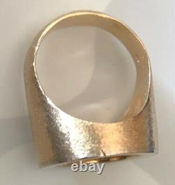 1913 $2.50 Heavy Powerful Gold Ring 30.1 Grams-size 12+ Stylish Rare Historic