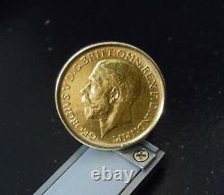1913 British Sovereign Gold Coin Pinky Ring 13.8 Grams