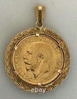 1913 George Sovereign 22Kt Coin Pendant 10.1 Grams