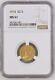 1914 2.50 Gold Indian Head Ngc Certified Ms61