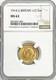 1914 Gold Great Britain 1/2 Sovereign 3.994 Grams King George V Coin Ngc Ms 63