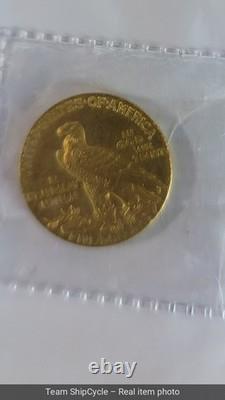 1914 US 500 Indian Head gold coin KM129 AGW 242 oz 836 grams High grade G2U