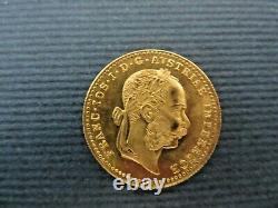 1915 Austria Gold Coin Uncirculated 3.45 Grams Emperor Joseph