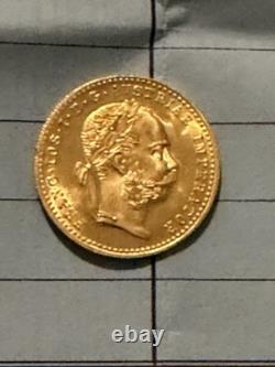 1915 Gold Austria 3.49 Grams 1 Ducat Coin Mint State Condition