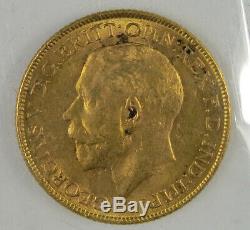 1918-I Gold Full Sovereign, George V Bombay, India Mint 7.988 Grams