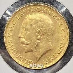 1918-P British GOLD SOVEREIGN PERTH AUSTRALIA 8.01 Grams LUSTROUS BU Coin