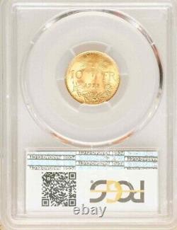 1922 B Beautiful Gold Coin Switzerland Swiss Confederation Ten Francs MS 65