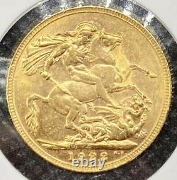 1922-P British GOLD SOVEREIGN PERTH AUSTRALIA 8.01 Grams LUSTROUS BU Coin
