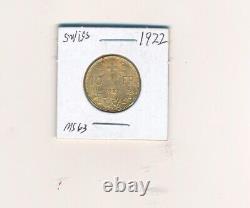 1922 Swiss Gold Coin rare collectibles coin 900 gold 3.22 gram graded ms63