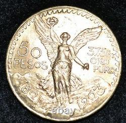 1923 Mexico 50-peso gold coin 37.5 grams gold nice example of collectable year