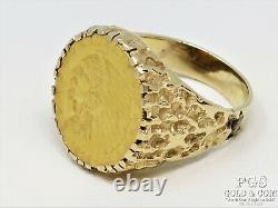 1928 $2.50 Indian Gold Coin Mens Ring 14k Gold Size 8.75 Heavy 10.6 grams! 15778