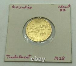 1928 NETHERLANDS Gold 1 Trade Ducat 3.5 grams Coin