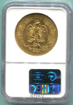 1929 MEXICO 50 PESOS 1.2 Oz. GOLD COIN NGC MS64 MS-64 Older Holder