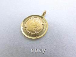 1935 Swiss Gold 20 Francs Helvetia Gold Coin Pendant with Bezel 10.8 Grams
