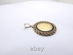 1935 Swiss Gold 20 Francs Helvetia Gold Coin Pendant with Bezel 15.9 Grams