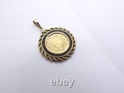 1935 Swiss Gold 20 Francs Helvetia Gold Coin Pendant with Bezel 15.9 Grams