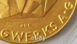 1938 9.986% Gold 25 Year Medal Germany ANACS MS 66 (23.66Kt gold)