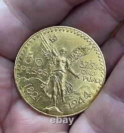1944 Mexico 50 Pesos Gold