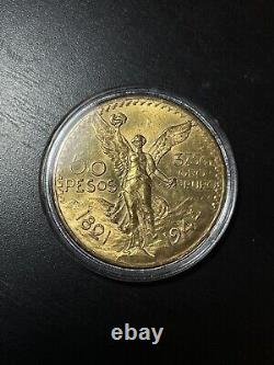 1944 Mexico 50 Pesos Gold Coin Centenario 50 Peso Mexican 37.5 Gr Oro Puro