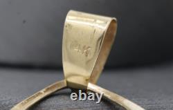 1945 Dos Pesos Gold Coin in 14K Yellow Gold Pendant 2.6 Grams