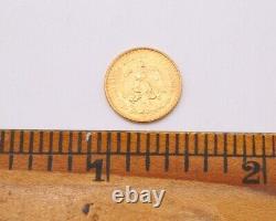 1945 MEXICO Dos Pesos Gold Coin (1.66 grams, 90% gold) Uncirculated