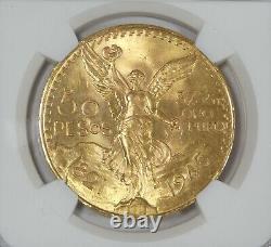 1945 MEXICO GOLD 50 Pesos CERTIFIED NGC MS 65