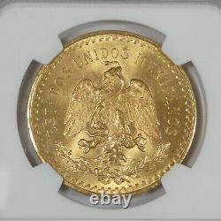 1945 MEXICO GOLD 50 Pesos CERTIFIED NGC MS 65