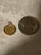 1945 Mexican Dos Pesos Gold Coin Pendant 22-karat Gold Coin 10-karat Gold Bezel