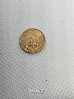 1945 Mexico Dos Pesos 1.66 gram Gold Coin Rare Uncirculated. 900 Fine Gold