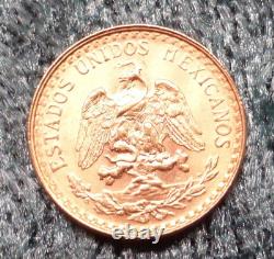 1945 Mo Dos Peso Gold Coin, Mexican 90% Fine Gold 2-Peso Coin, Snake, Cactus