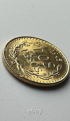 1945-Mo Mexico 2 Pesos (Dos Pesos) 1.5g Gold Coin Great Condition and Luster