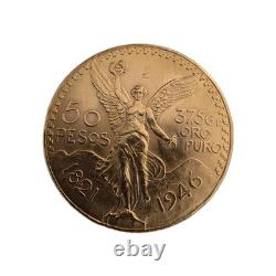 1946 Mexican 50 Pesos Centenario gold coin. 37.5 grams of pure gold RARE YEAR