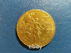 1947 MEXICO 50 PESOS 1.2 Oz. 37.5 Grams GOLD BULLION COIN